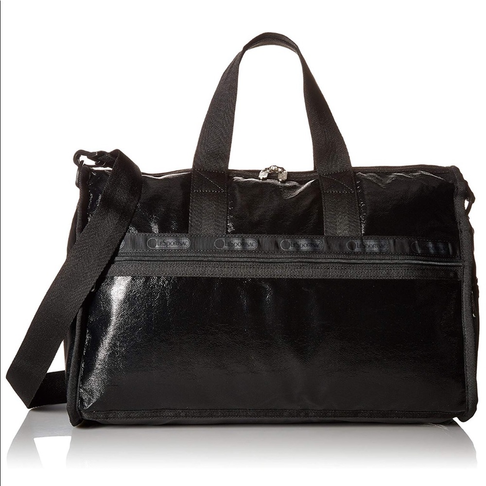 EUC LESPORTSAC MEDIUM WEEKENDER CRINKLE BLACK